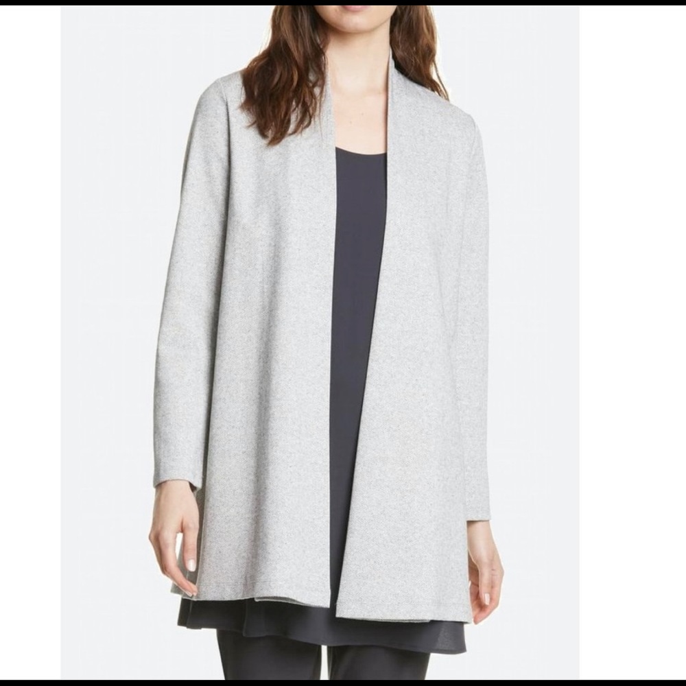 Eileen Fisher Organic Cotton Herringbone Jacket XL - Picture 11 of 12